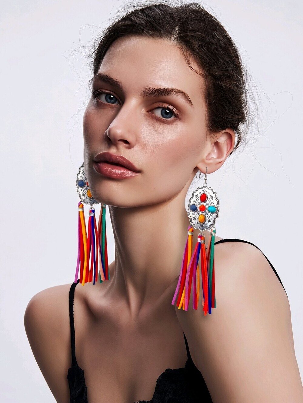 Colorful Western Tassel Earrings